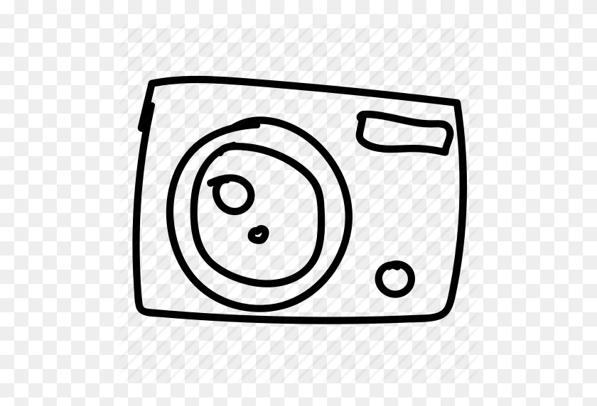 512x512 Camera, Doodle, Drawing, Electronics, Gadget, Hand Drawn, Toy Icon - Camera Drawing PNG