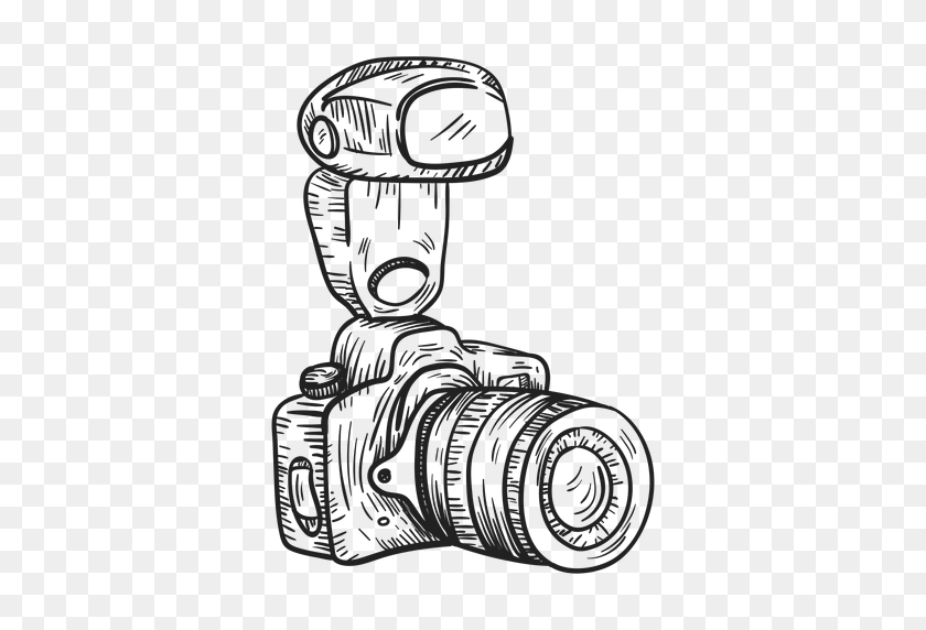 512x512 Camera Drawing Clip Art - Camera Drawing PNG