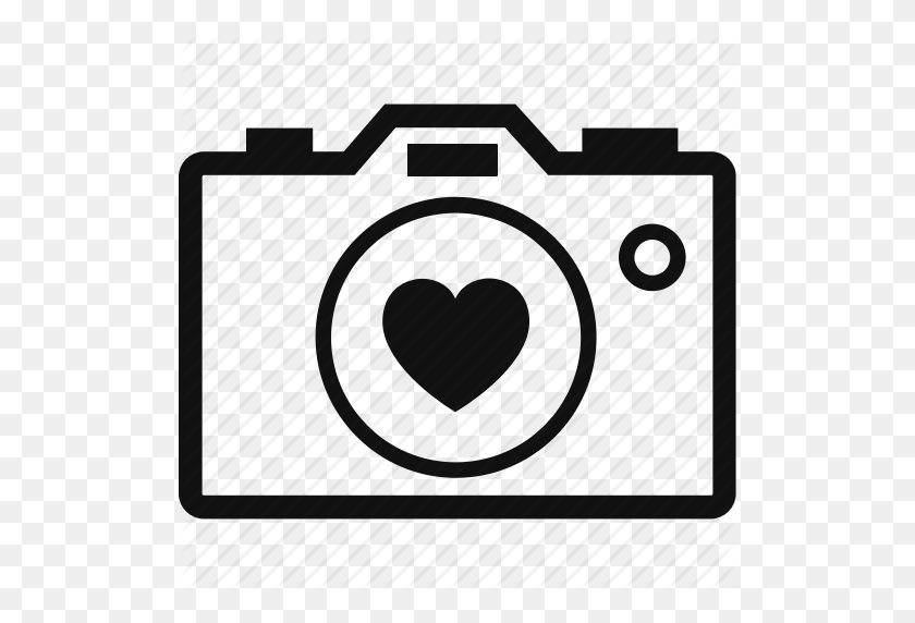 512x512 Значок Камеры, Сердце, Любовь, Фото, Фотография - Фотография Png