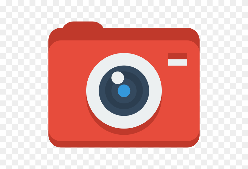 512x512 Значок Камеры - Красная Камера Png