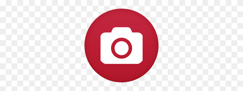 256x256 Camera Icon Circle Iconset - Red Camera PNG