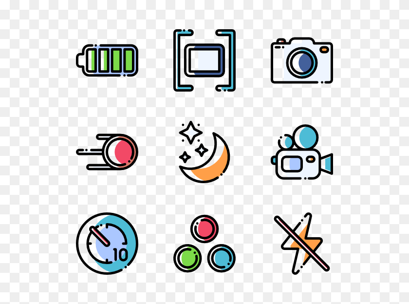 600x564 Camera Icons - Camera With Flash Clipart