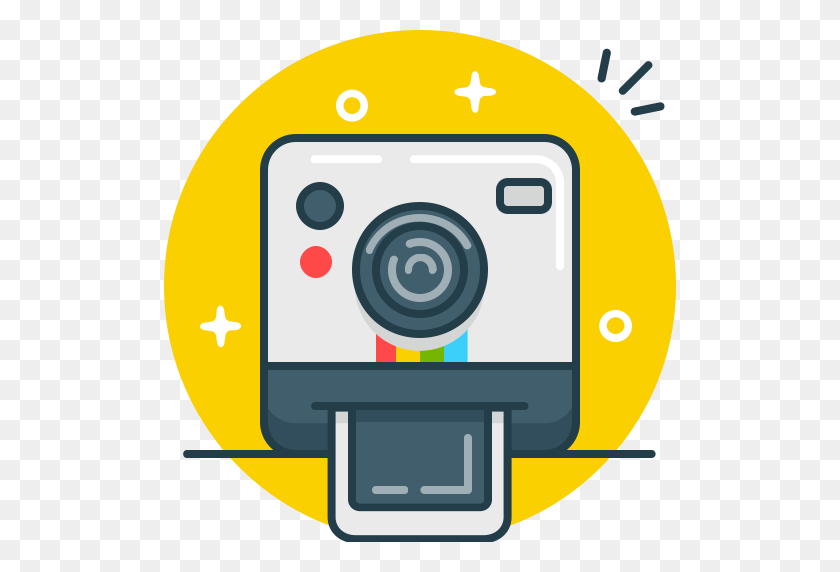 512x512 Camera, Instagram, Photo, Polaroid, Selfie, Shoot Icon - Polaroid Camera PNG