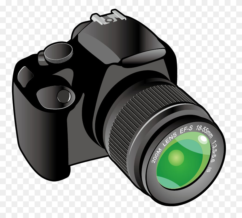 758x698 Camera Lens Clip Art - Camera Cartoon PNG