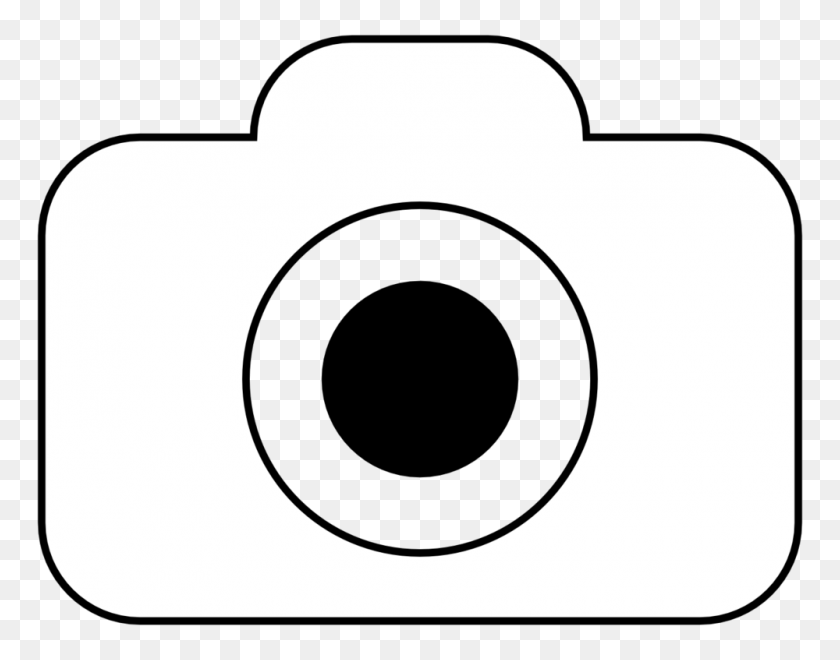 1000x770 Camera Line Art Group With Items - Transparent Camera Clipart