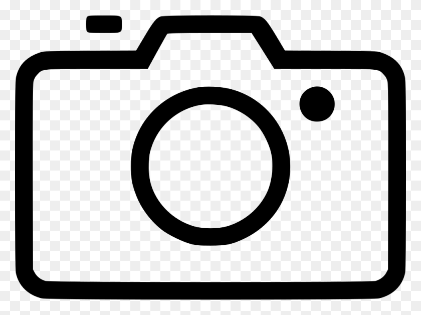 980x714 Camera Outline Shoot Png Icon Free Download - Camera Emoji PNG