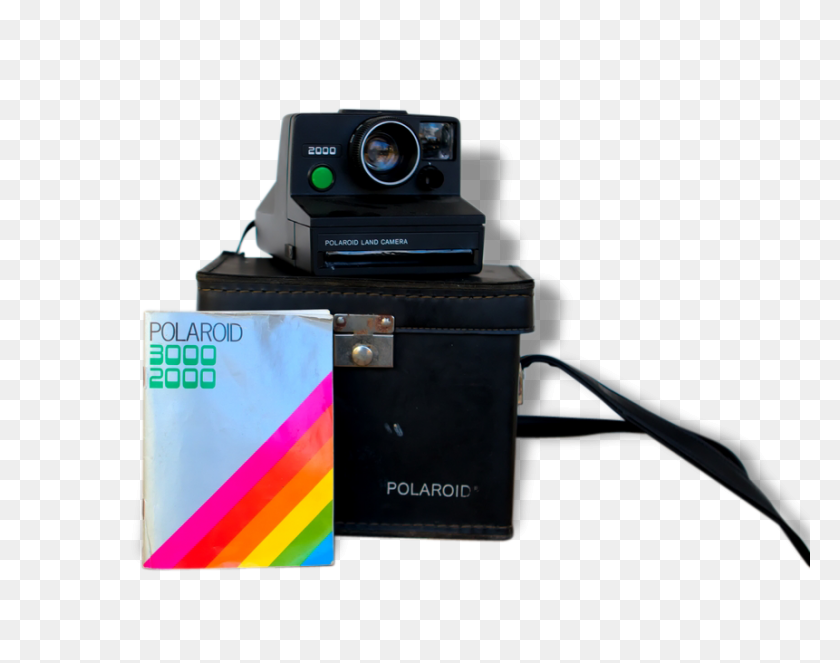 861x666 Cámara Polaroid Con Funda Protectora Y Direcciones - Cámara Polaroid Png