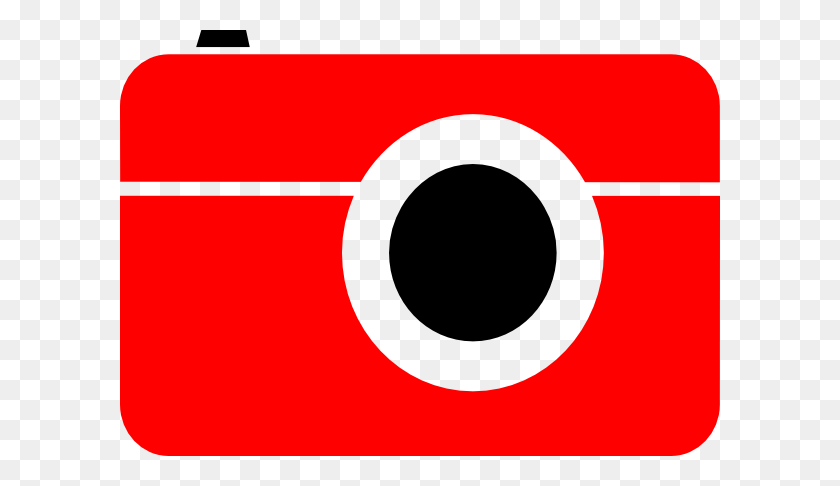 600x426 Camera Red Black Clipart - Camera With Heart Clipart