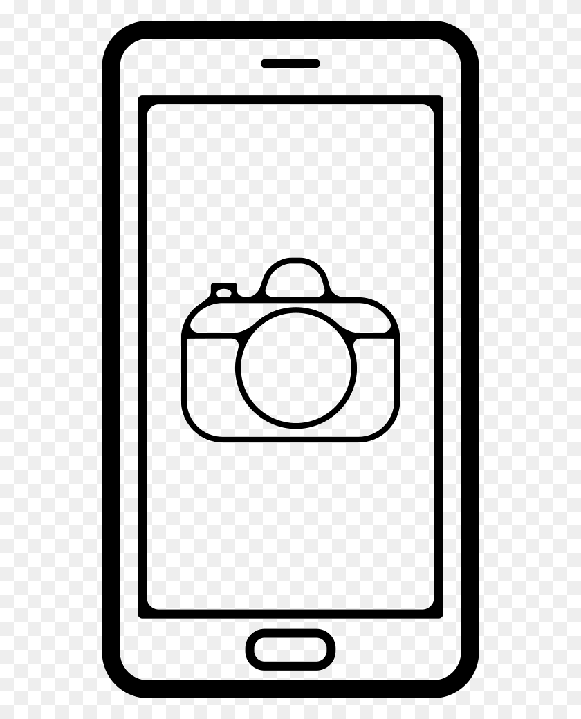 546x980 Camera Sign On Mobile Phone Screen Png Icon Free Download - Camera Screen PNG