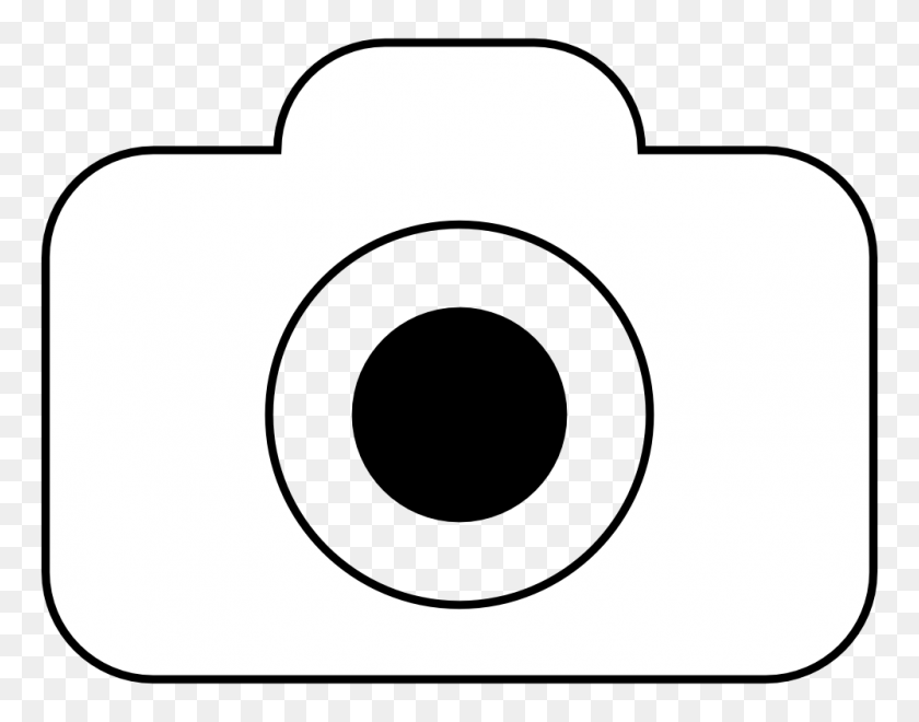 999x769 Фотоаппарат Векторной Графики - Черно-Белый Клипарт С Камерой Polaroid