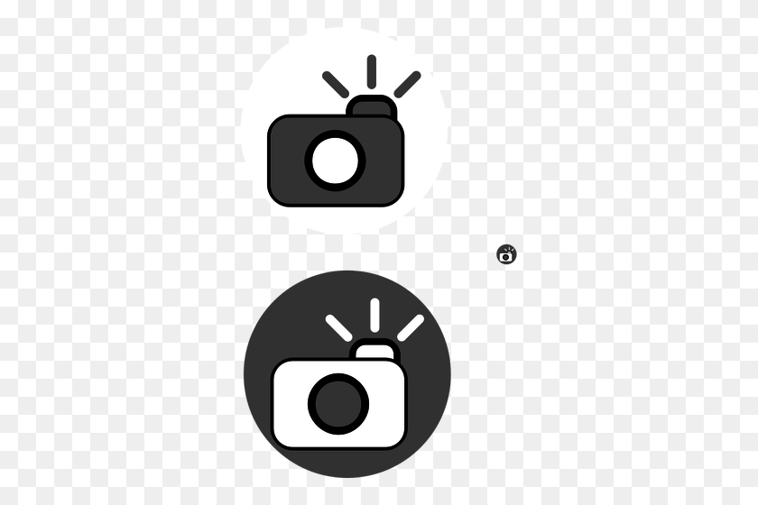 307x500 Фотоаппарат Со Вспышкой Значок Векторные Картинки - Старый Фотоаппарат Клипарт
