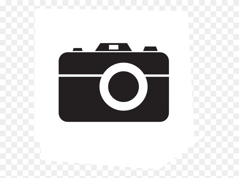 600x567 Camera Without Border Clip Art - Polaroid Camera Clipart Black And White
