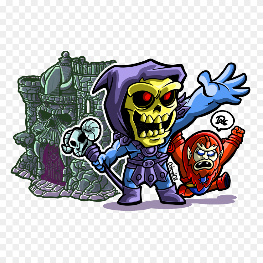 3000x3000 Camiseta De Skeletor Y Beast Man Motu Masters Del Universo - Skeletor Png
