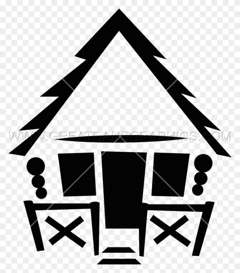 825x945 Camp Cabin Production Ready Artwork For T Shirt Printing - Cabin Clipart