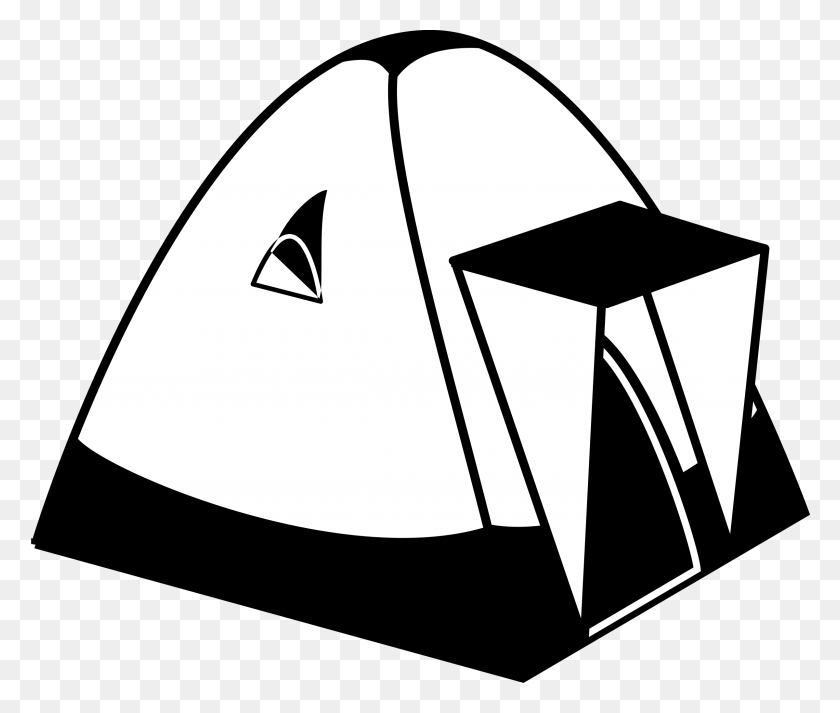 2400x2010 Camp Fire Clipart Tent - Fire Black And White Clipart