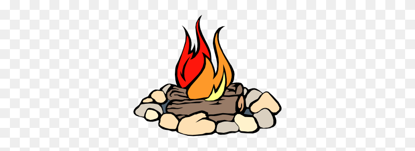 300x247 Camp Fire Clipart Wood - Camping Signos Clipart