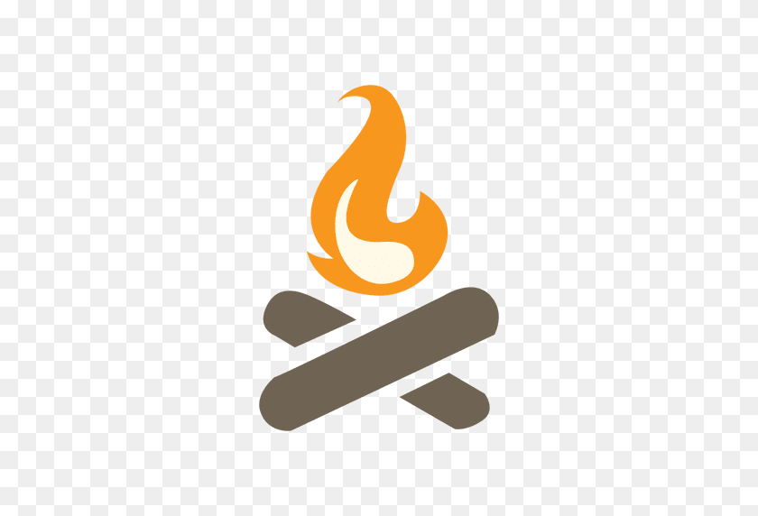 512x512 Camp Fire Icon With Wood Logs - Fire Icon PNG