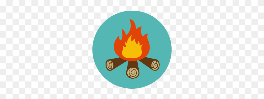256x256 Camp Fire Stories Icon Brand Camp Iconset The Girl Tyler - Camp Fire PNG