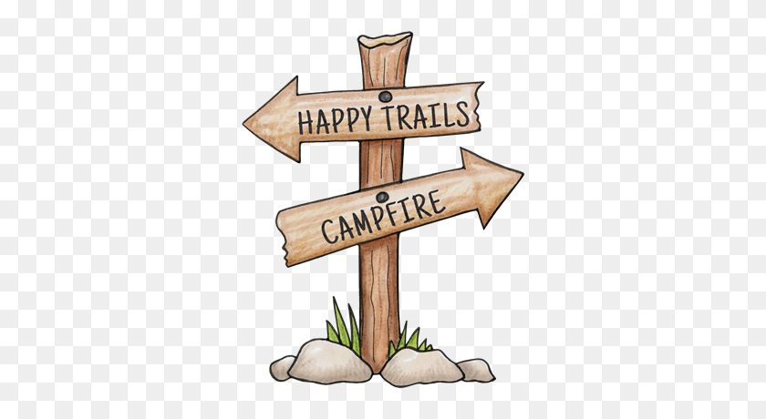 316x400 Camp Papiese - Happy Trails Clipart