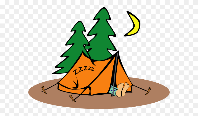 600x434 Camper Durmiendo Clipart - Sleeping In Bed Clipart