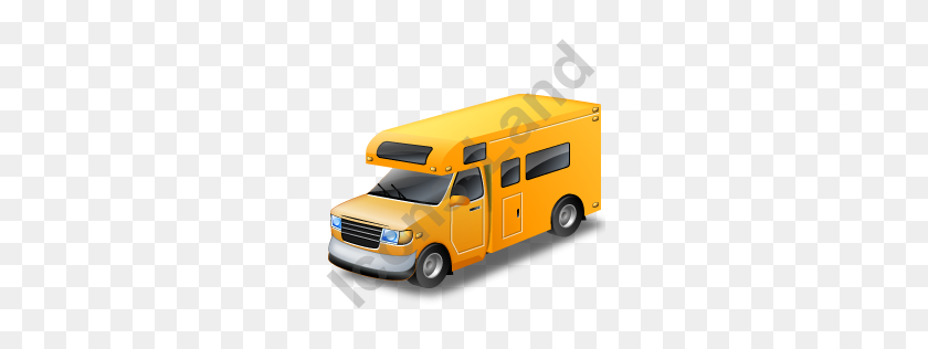 256x256 Camper Van Yellow Icon, Pngico Icons - Camper PNG