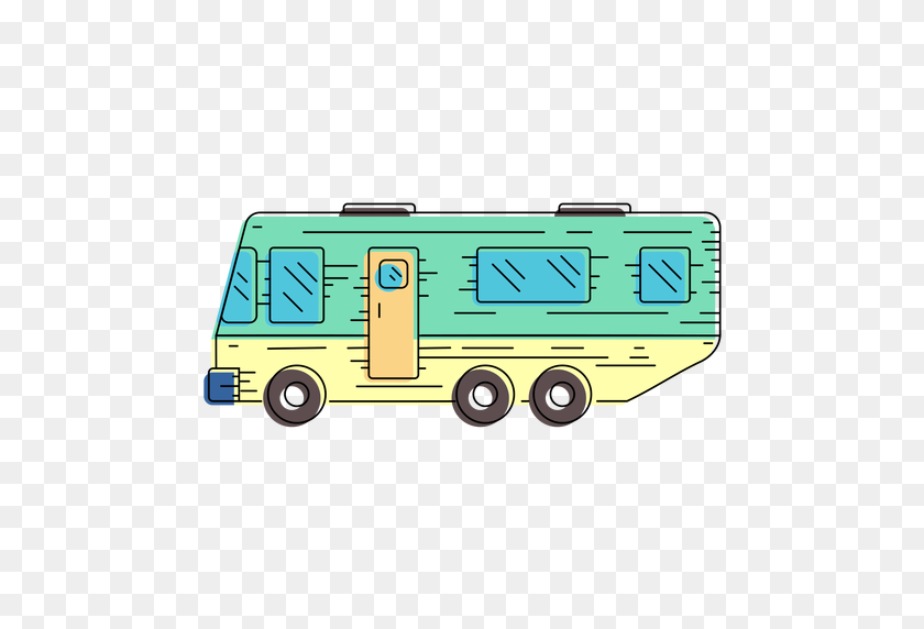 512x512 Campervan Vehicle Illustration - Camper PNG