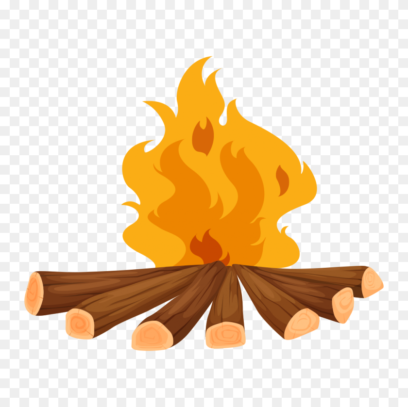 1000x1000 Campfire Bonfire Clip Art - Campfire Clipart