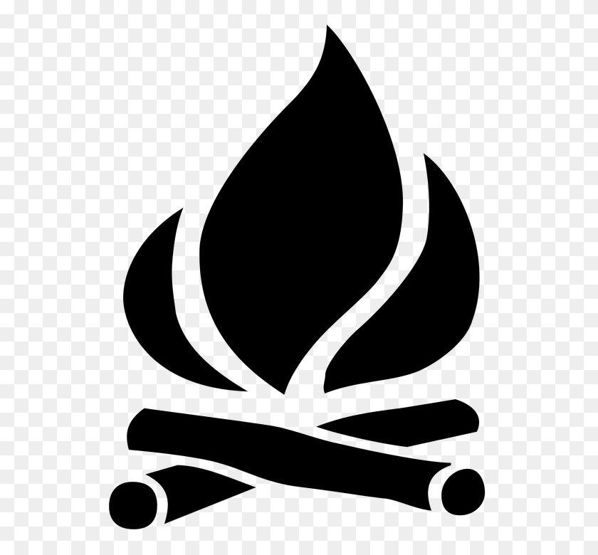 720x720 Campfire Clipart Fire Log - Log Clipart Black And White