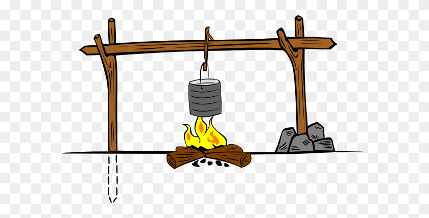 600x368 Campfires And Cooking Cranes Clip Art - Limbo Clipart