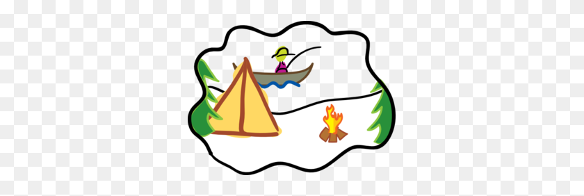 299x222 Campground Clipart Black And White - Black And White Camping Clipart