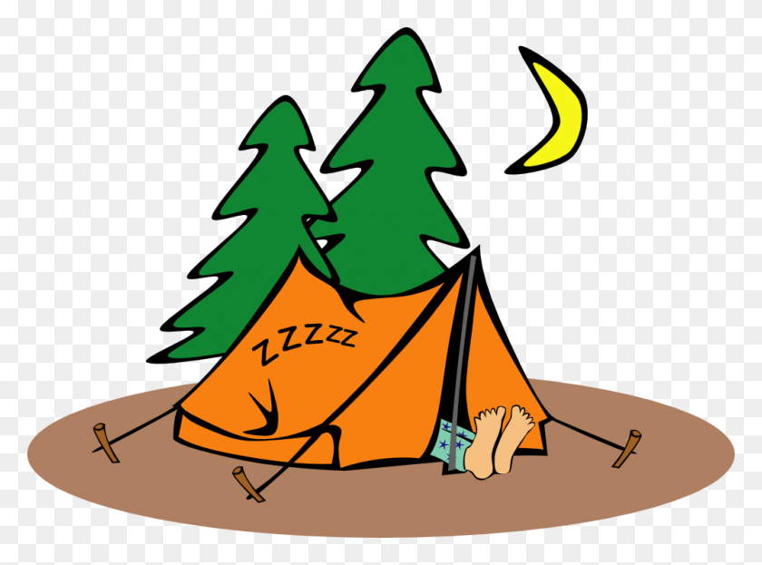 1000x723 Camping Art - Clipart De Camping En Blanco Y Negro