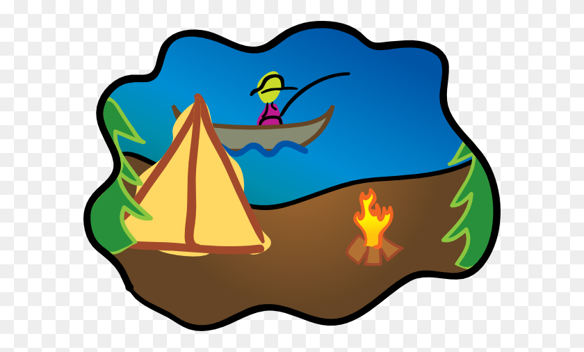 600x446 Camping Clip Art - Camping Background Clipart