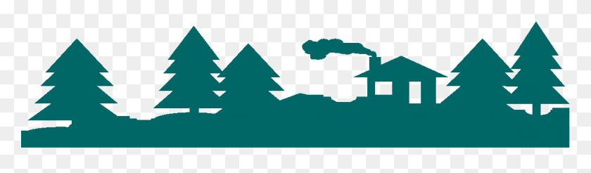 1127x270 Camping Clipart Mountain Cabin - Forest Clipart PNG