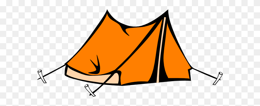 600x284 Contornos De Cliparts De Camping - Clipart De Camping