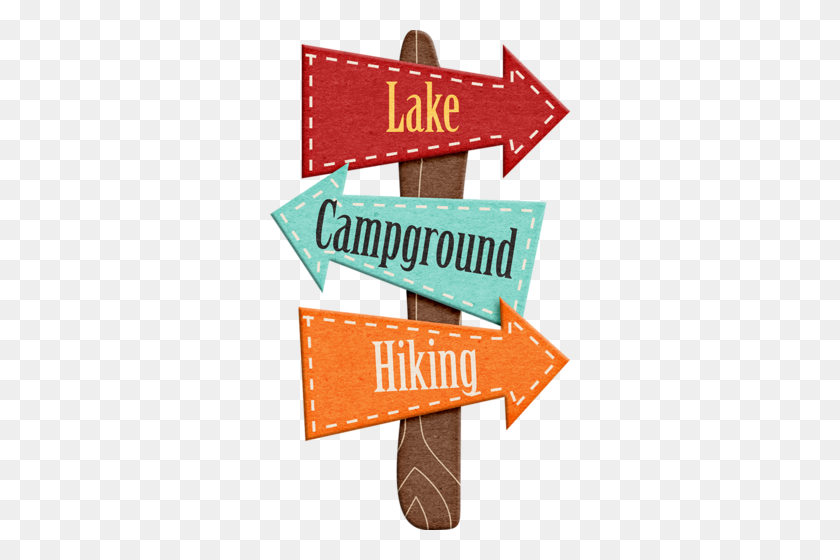 300x500 Camping Grounds Camping - Direction Signs Clipart