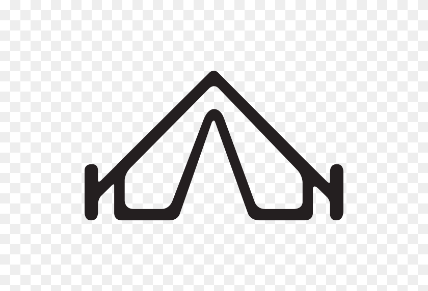 512x512 Camping Icon - Camping Tent Clipart Black And White