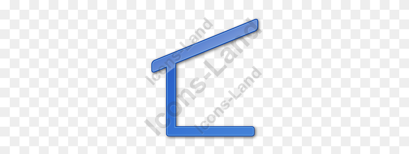 256x256 Camping Lean To Plain Blue Icon, Pngico Icons - Lean PNG