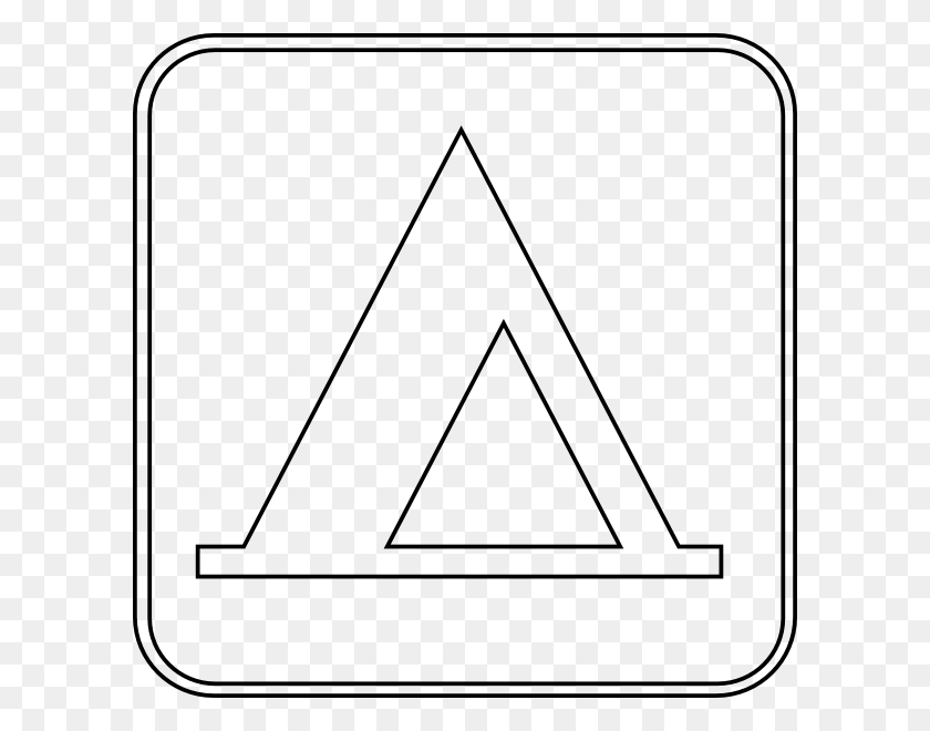 600x600 Camping Sign Outline Clip Art - Clipart Campground
