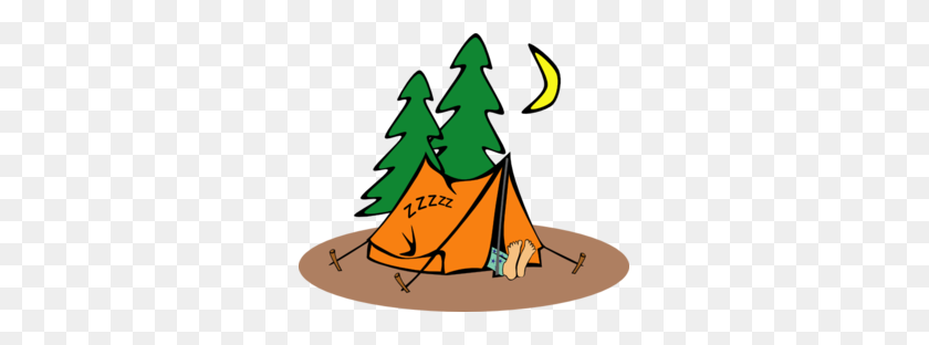 299x252 Camping Smaller Clip Art - Family Camping Clipart