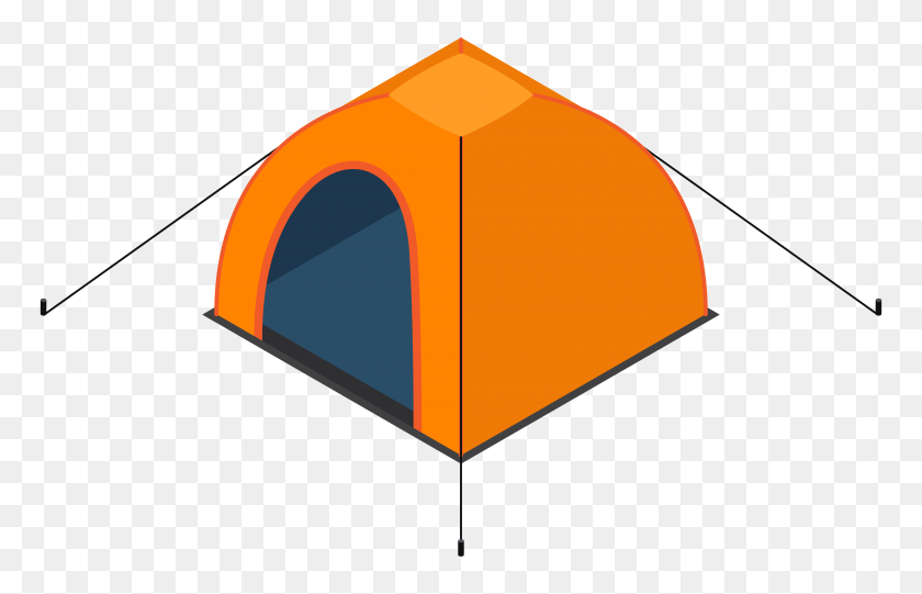 8000x4941 Camping Tent Transparent Clip Art - Tent Clipart