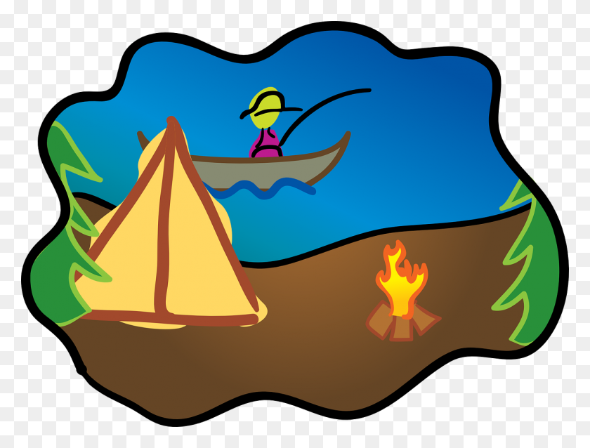 1280x950 Camping, Camping, Camping - Tabernáculo Clipart, Fuego, Pesca