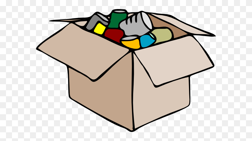 600x409 Can Clipart Box - Donation Clipart