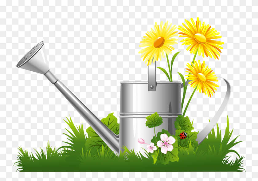9348x6350 Can Clipart Full - Spring Flowers Black And White Clipart