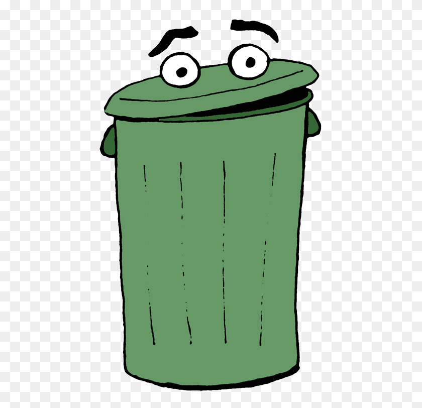 450x752 Can Clipart Garbage - Garbage Truck Clipart