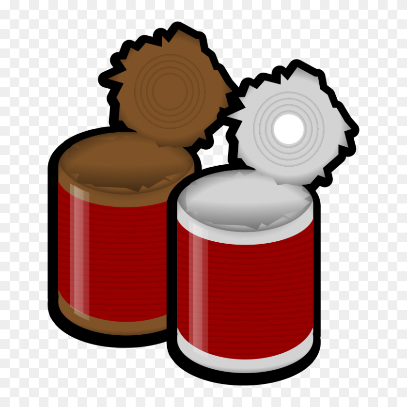 800x800 Can Clipart Processed Food - Too Much Clipart
