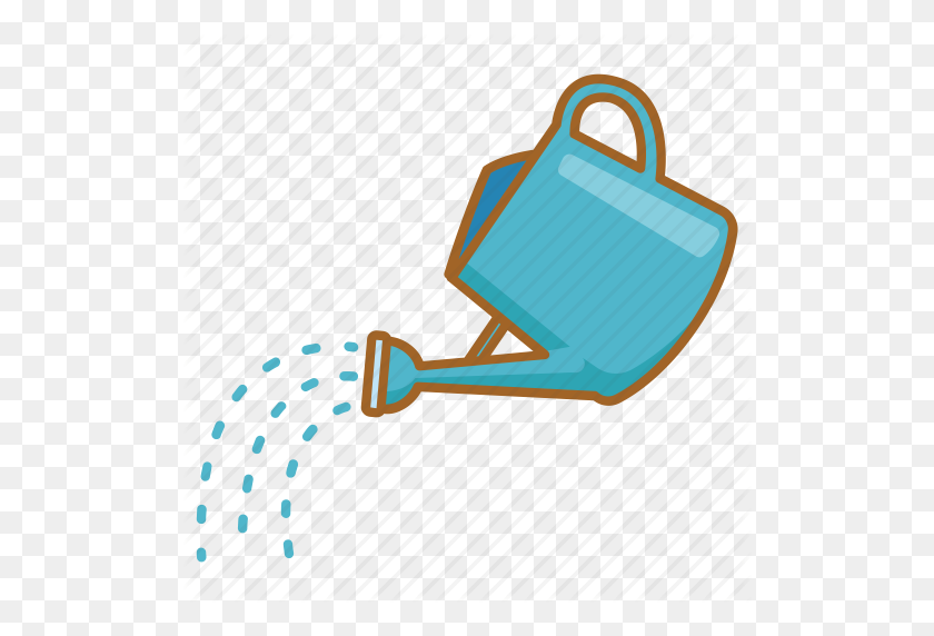 512x512 Can, Gardening, Pot, Pouring, Sprinkling, Water, Watering Icon - Water Pouring PNG