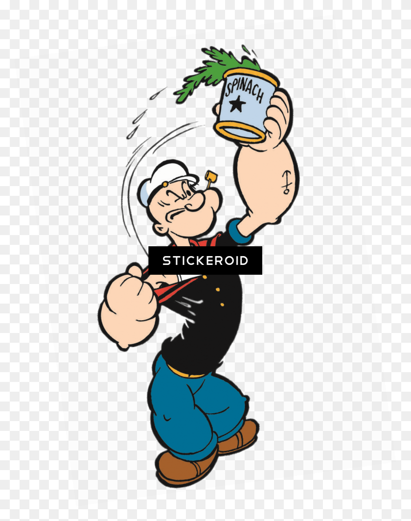 1207x1554 Can Popey Spinach - Spinach PNG