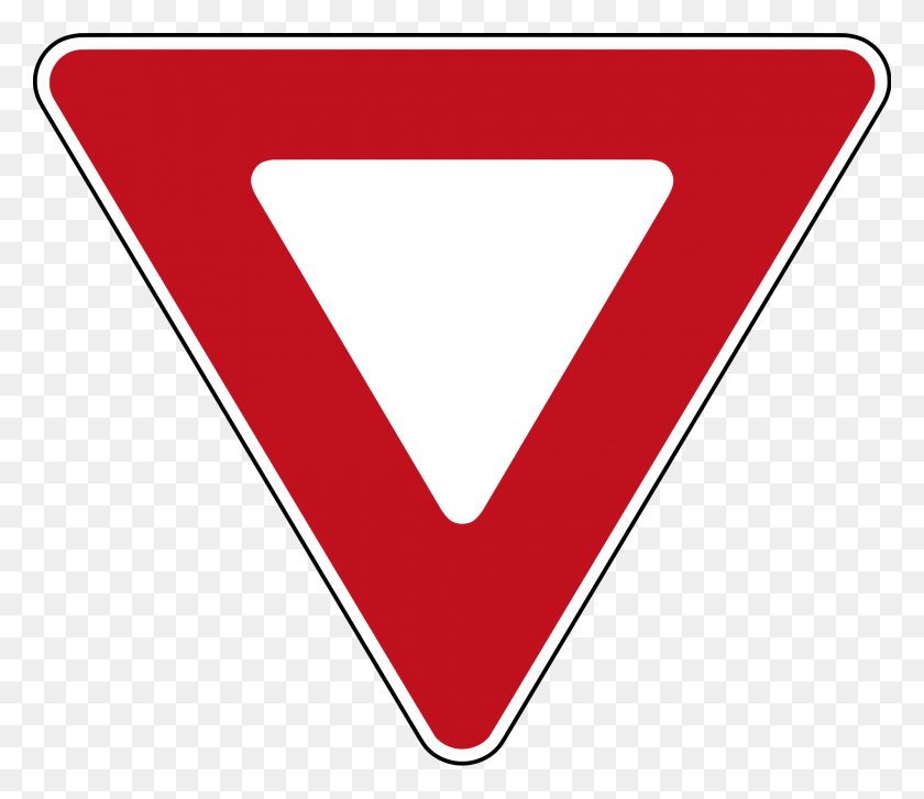 2000x1711 Canada - Yield Sign PNG