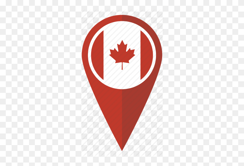 290x512 Canadá, Canadá, Bandera, Ubicación, Mapa, Pin, Icono De Puntero - Bandera De Canadá Png