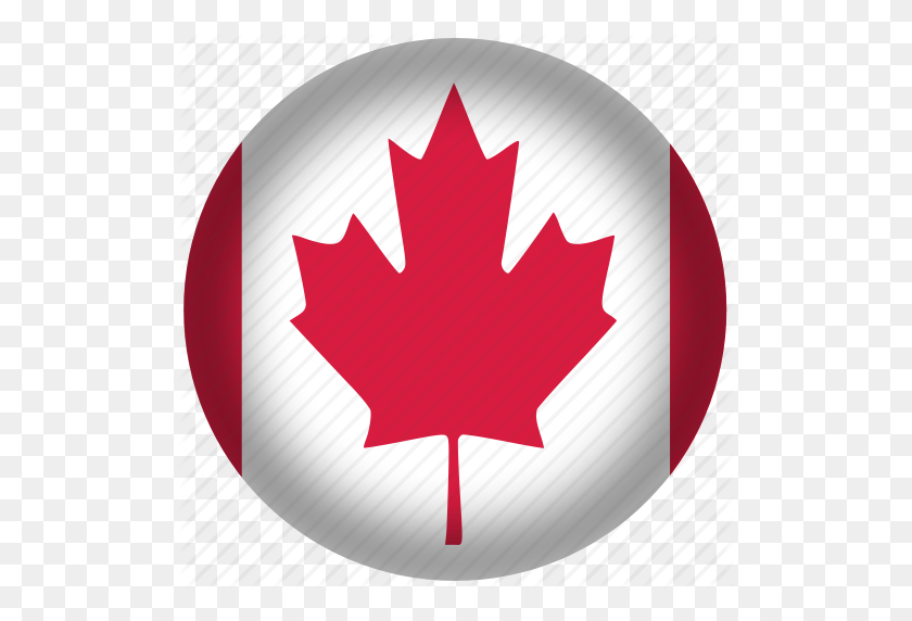 512x512 Bandera De Canadá, Círculo, Bandera, Icono Nacional - Bandera De Canadá Png